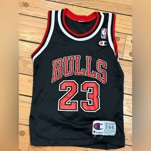 Champion Chicago Bulls Jordan 23 Black and Red Jersey boys small 6-8